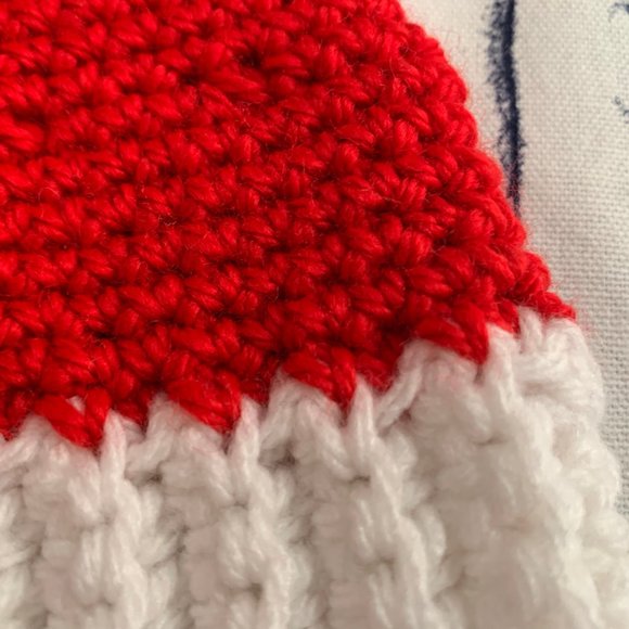 ⭐️Hand Crocheted Children's Christmas Santa Beanie - Picture 8 of 12